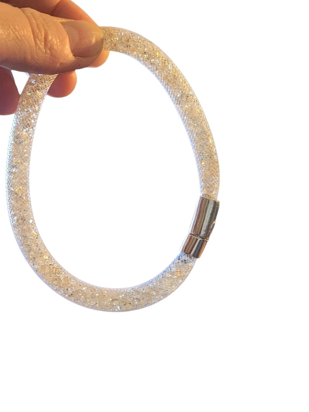 Sparkling Mesh Tube Anklet